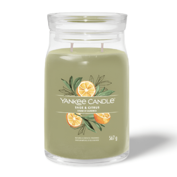 YANKEE Sage & Citrus Signature Candle - THE GOOD STUFF